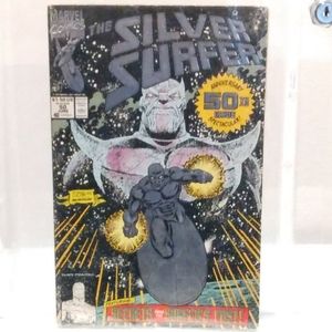Silver Surfer 50 (1991) Foil Embossed, Signature, 3rd Printing +‎ 2 More Comics